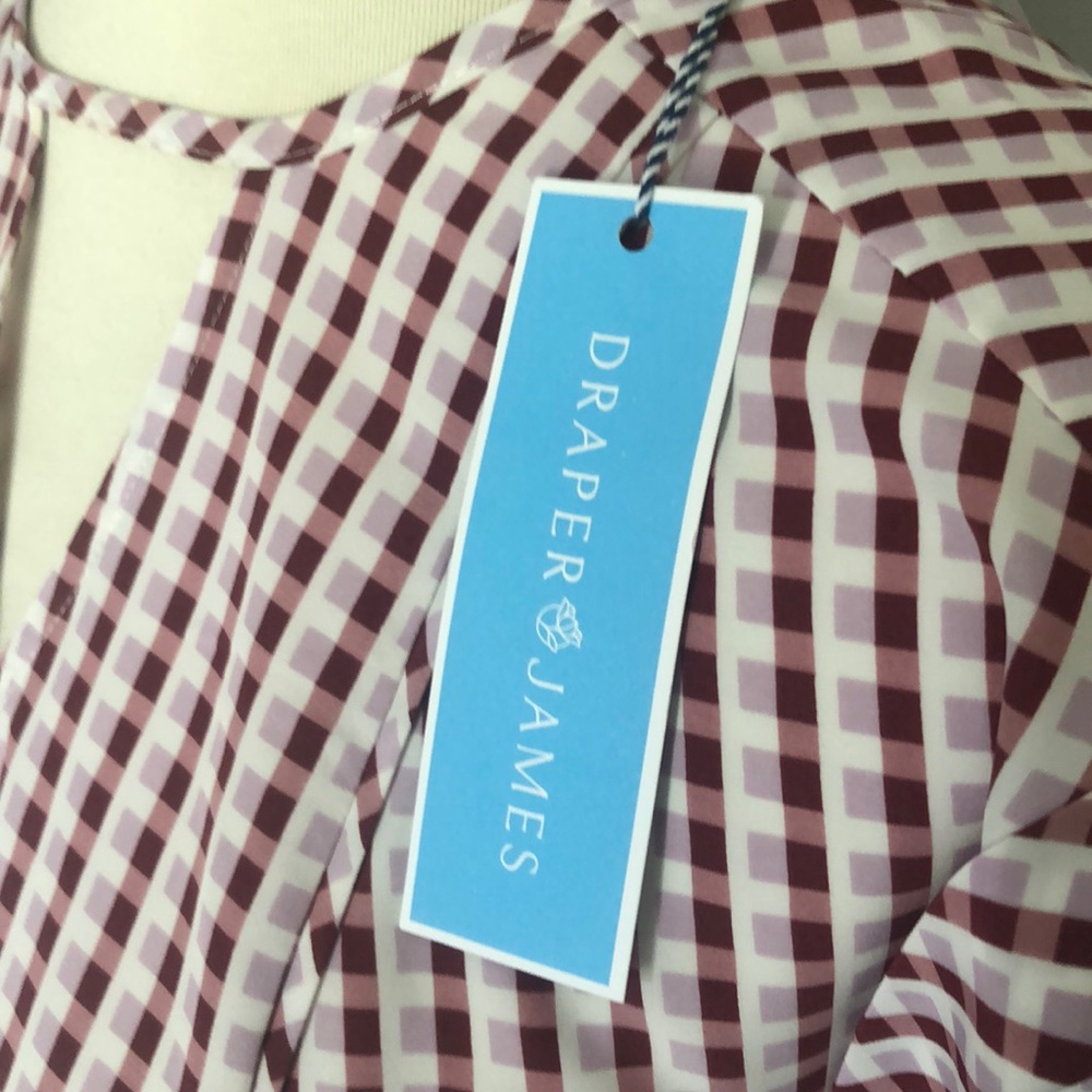 NWT Draper James Gingham Keyhole Midi Dress - Picture 7 of 10